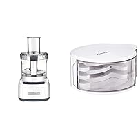 Cuisinart Elemental Small Food Processor, 8-Cup, White & DLC-DH Disc Holder, White