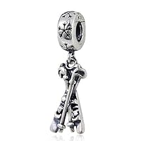 ABAOLA Sparkling Bag Charm 925 Sterling Silver Women Bag Charm Beads for DIY Charms Bracelet & Necklace