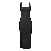 Personalized Slit Dress Simple and Exquisite Design Suit for All Occasion Womens Dresses Below The Knee