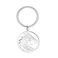 LIKGREAT Key Ring Animal Key Chain Hollow Stainless Steel Charm Purse Pendant Handbag Bag Decoration