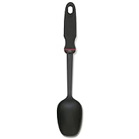 Norpro Ez Solid Spoon Ergonomic Grip, 1.8 x 12 x 2.2 inches, Black