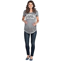 Chic & Comfy Maternity Shirt - Adult Women's L/X-Large Size | Soft Grey Polyester Fabric - Perfect for Baby Showers & Gender Reveals, 1 Pc.