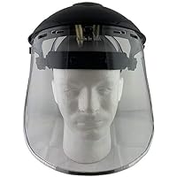 Standard Polycarbonate Clear Lens and Bound Edges Faceshield with Headgear