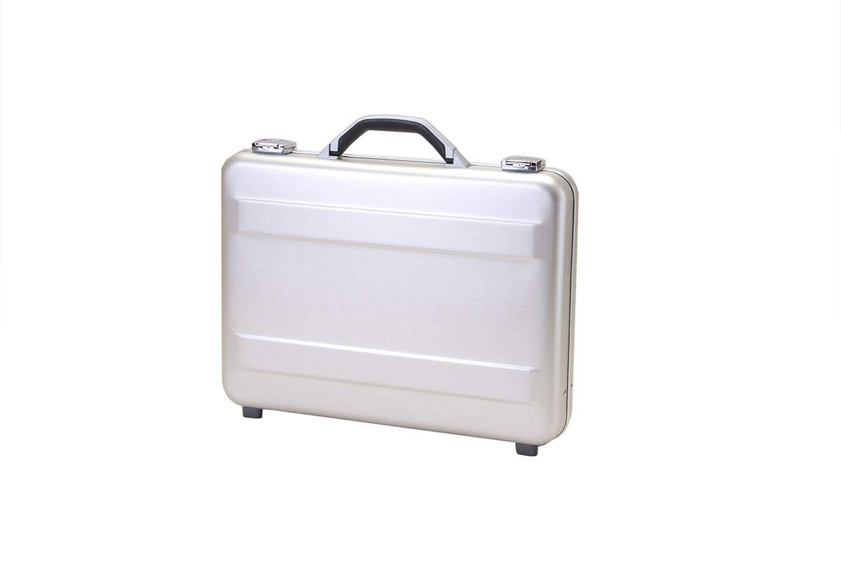 T.Z. Case International T.z Slimline Molded Aluminum Attache Case, Silver, 18 X 13 X 3, 18 x 13 x 3 inch