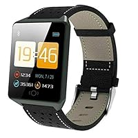 New Smart Watch with Blood Pressure Heart Rate Monitor Sports Fitness Tracker Men Smartwatch for Android iPhones (Black)