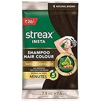 Streax Shampoo Hair Colour Natural Brown Set of 5