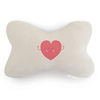 Valentine's Day Pink Cute Smile Face Heart Car Trim Neck Decoration Pillow Headrest Cushion Pad