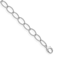 Sterling Silver 9.2mm Oval Link Chain Necklace - 34