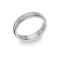 Platinum Paisley Wedding Band Ring