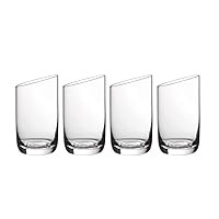 Villeroy&Boch Villeroy & Boch-NewMoon Tumbler Set, 4 Pieces, Elegant, Modern Sloping Day use, Crystal Glass, Transparent, Dishwasher Safe