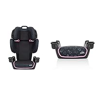 Evenflo GoTime LX High Back Booster Car Seat & GoTime No Back Booster Car Seat (Amore Pink)