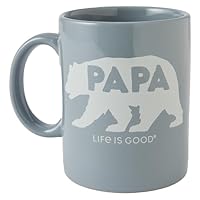 Papa Bear Silhouette Jake's Mug, Stone Blue