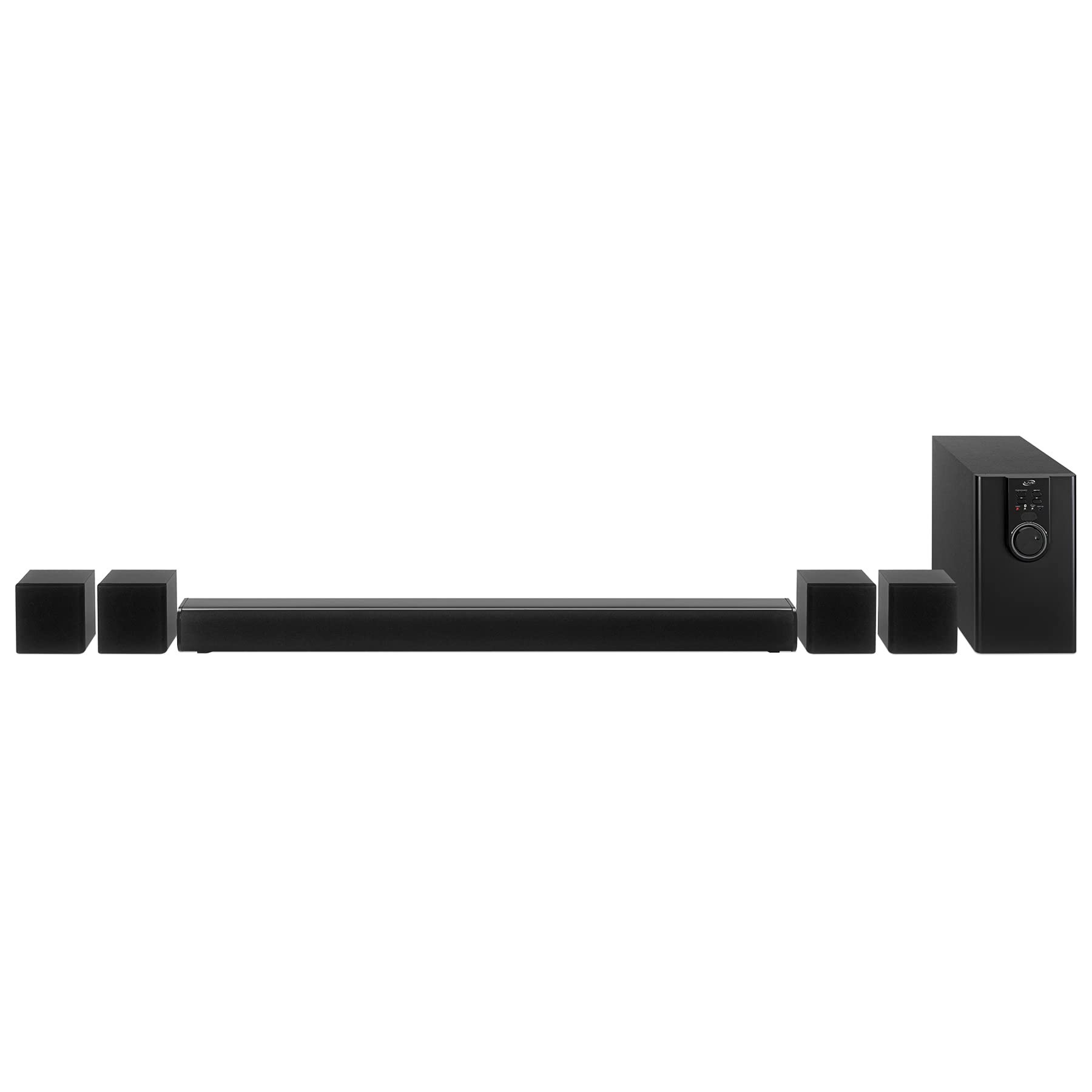 iLive 5.1 Home Theater System with Bluetooth, 6 Surround Speakers, Wall Mountable, Includes Remote, Black (IHTB159B)