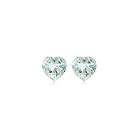 0.39-0.49 Cts of 4 mm AA Heart Aquamarine (2 pcs) Loose Gemstones