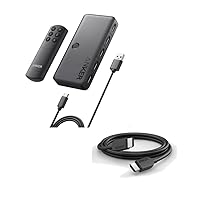 Anker HDMI Switch, 4K 60Hz HDMI Switcher, 4 In 1 Out with Smooth Finish, Supports HDR, 3D, Dolby, DTS & Anker HDMI Cable 8K@60Hz, 6ft Ultra HD 4K@120Hz HDMI to HDMI Cord, 48 Gbps Certified Ultra High-