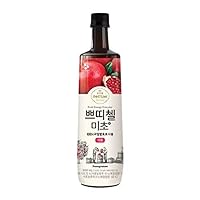 Fruit Vinegar Drink Bottle(900ml, 30.43 Fl Ounces), Petitzel Micho Collection; CJ 쁘띠첼 미초, 마시는 식초 | Pomegrante(석류)