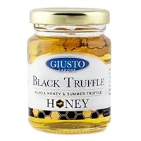 Giusto Sapore Italian Black Truffle Acacia Honey - Imported from Italy - Gourmet Condiment - 4.23 oz