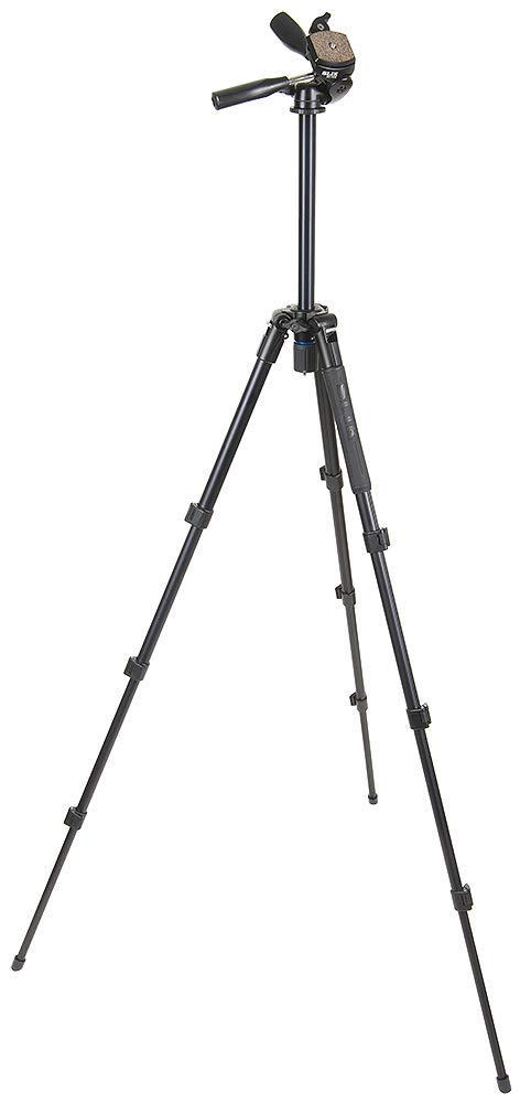 SLIK Pro AL-324DX w/SH-705E 3-Way Pan Head for Mirrorless/DSLR Sony Nikon Canon Fuji Cameras and More - Black (613-358)