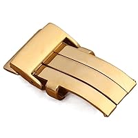 Watchband Stainless Steel Metal Clasp for Breitling Series Watch 20 Belt Buckle Deployment Watch Clasp Watch Accessories (Color : Gold, Size : 20mm with Logo)