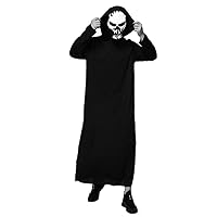 Halloween men's costume,skull death magician demon bat ghost cloak dress up.