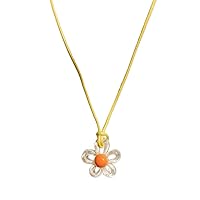 Flower Pendant Necklace Rope Necklaces Neck Jewelry Pendant Necklace Cloth Material Party Jewelry Gift for Woman Girls Colorful Flower Necklace