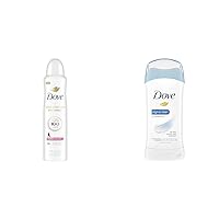 Dove Advanced Care Antiperspirant Deodorant Spray and Solid Stick Bundle with 72-Hour 3.8 oz Spray and 2.6 oz Stick