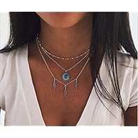 Three-Leaf Turquoise Necklace