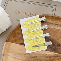 hair clips barrettes for women 4pcs No Bend Seamless Hair Clips Side Bangs Fix Fringe Barrette Makeup Washing Face Accessories Women Girls Styling Hair Pins By FFYY (Color : NO.4)