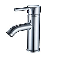 Centerset Single Handle Bathroom Vanity Sink Vessel Faucet Stainless Steel Basin Mixer Taps,Chrome Finish