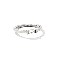 Kendra Scott Juliette Band Ring in White Crystal, Fashion Jewelry for Women