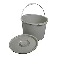 Medline Commode Buckets with Handle and Lid (Pack of 6)