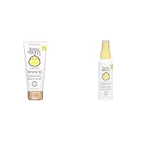 Sun Bum Baby Bum SPF 50 Sunscreen Lotion and Spray Bundle - Mineral UVA/UVB Protection for Sensitive Skin - Travel Size - 3 FL OZ Each