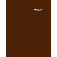 Notebook: Unlined/Unruled/Plain Notebook -- Size (8 x 10 inches) -- 400 Pages -- Brown Cover