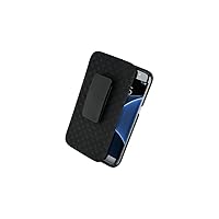 Verizon Shell Holster Combo Case for Samsung Galaxy S7 Edge with Kickstand View and Belt Clip - Black - Retail Package