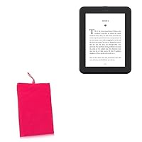 BoxWave Case Compatible with Barnes & Noble Nook GlowLight 4 - Velvet Pouch, Soft Velour Fabric Bag Sleeve with Drawstring - Cosmo Pink