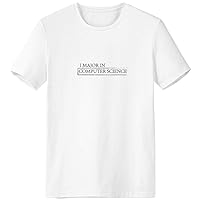 Quote I Major in Computer Science T-Shirt Workwear Pocket Short Sleeve Sport Clothing