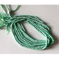 5mm Faceted Chrysoprase Round Rondelles Beads, Excellent Quality Uniform Cut, 13 Inch Strand