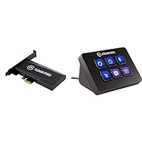 Elgato Stream Deck Mini - Live Content Creation Controller with 6 customizable LCD keys for Windows 10 and macOS 10.11 or later and Elgato Game Capture HD60 Pro - Stream.