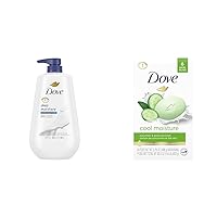 Dove Body Wash Deep Moisture 30.6oz Cucumber Green Tea Beauty Bar 6 Bars 3.75oz Bundle