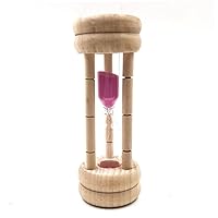 Sand Timers, 3 Minutes Hourglass Colorful Hour Glass Wooden Sandglass Sand Clock Timers for Classroom, Home, Office & Kids Room Decoration (Random Colors)