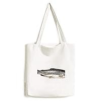 Ocean Fish Fresh Grey Art Deco Gift Fashion Tote Canvas Bag Shopping Satchel Casual Handbag