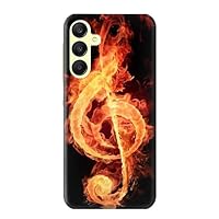 jjphonecase R0493 Music Note Burn Case Cover for Samsung Galaxy A25 5G