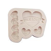 Small Cute Love Gift Shape Silicone-Fondant Molds Candy Chocolate Mold For DIY-Crafting Cake-Cupcake Toppers-Decor Chocolate Fondant Molds