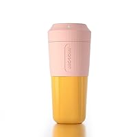 350ML Portable Blender Electric Kitchen Juicer Mixer Food Processor USB Quick Juicing Fruit Cup (Color : Pink)