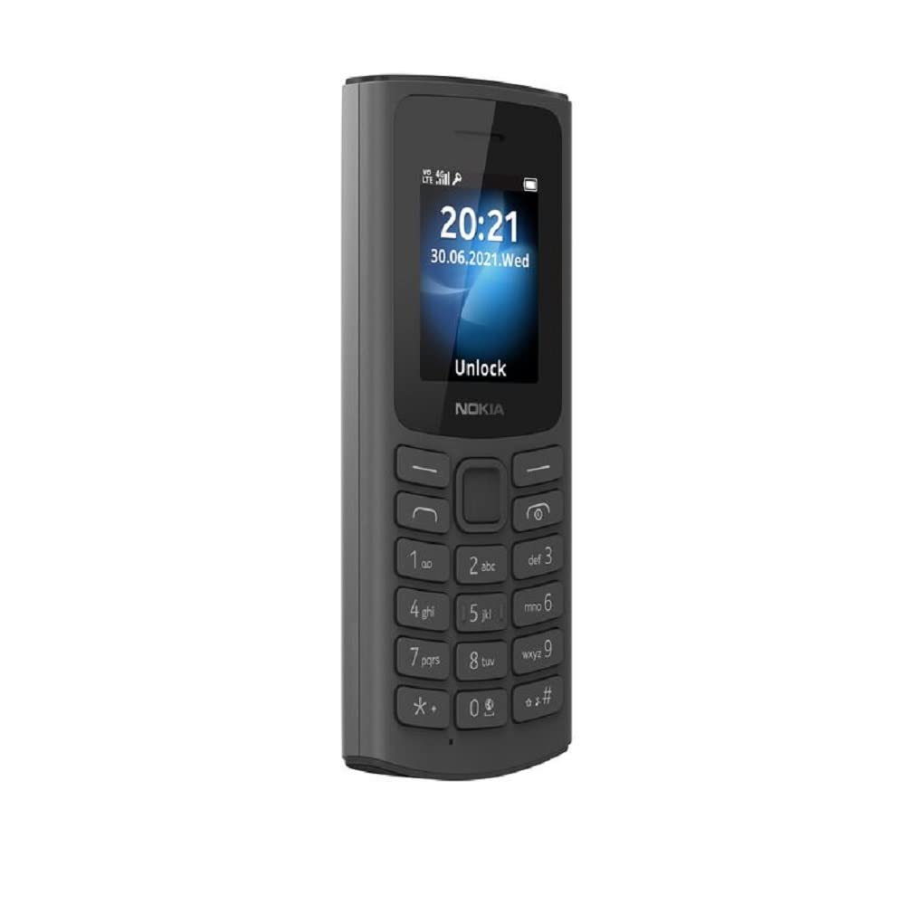Nokia 105 4G | GSM ロック解除携帯電話 | Volte | ブラック | 国際版 | AT&T/Cricket/Verizon非対応
