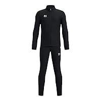 Under Armour Boy's Challenger Tracksuit (Little Kids/Big Kids) Black/White MD (10-12 Big Kid)