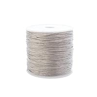 Nylon Beading Knotting Cord 0.8mm 90m 98yds/Spool Grey for Jewelry and Craft Making