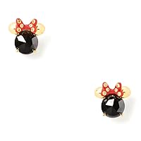 Kate Spade New York Disney X Minnie Mouse Stud Earrings in Jet Black/Gold