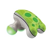 Ribbit Mini Handheld Massager, Vibrating Electric Massager with Comfort Grip and LED Light, Batteries Included, Comes in variable colors, Green, Blue or Pink (Color May Vary)