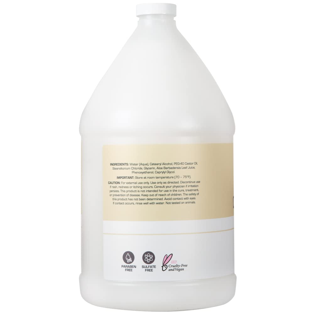 Ginger Lily Farms Club & Fitness Moisturizing Conditioner for Dry Hair, 100% Vegan & Cruelty-Free, Fragrance Free, 1 Gallon (128 fl oz) Refill